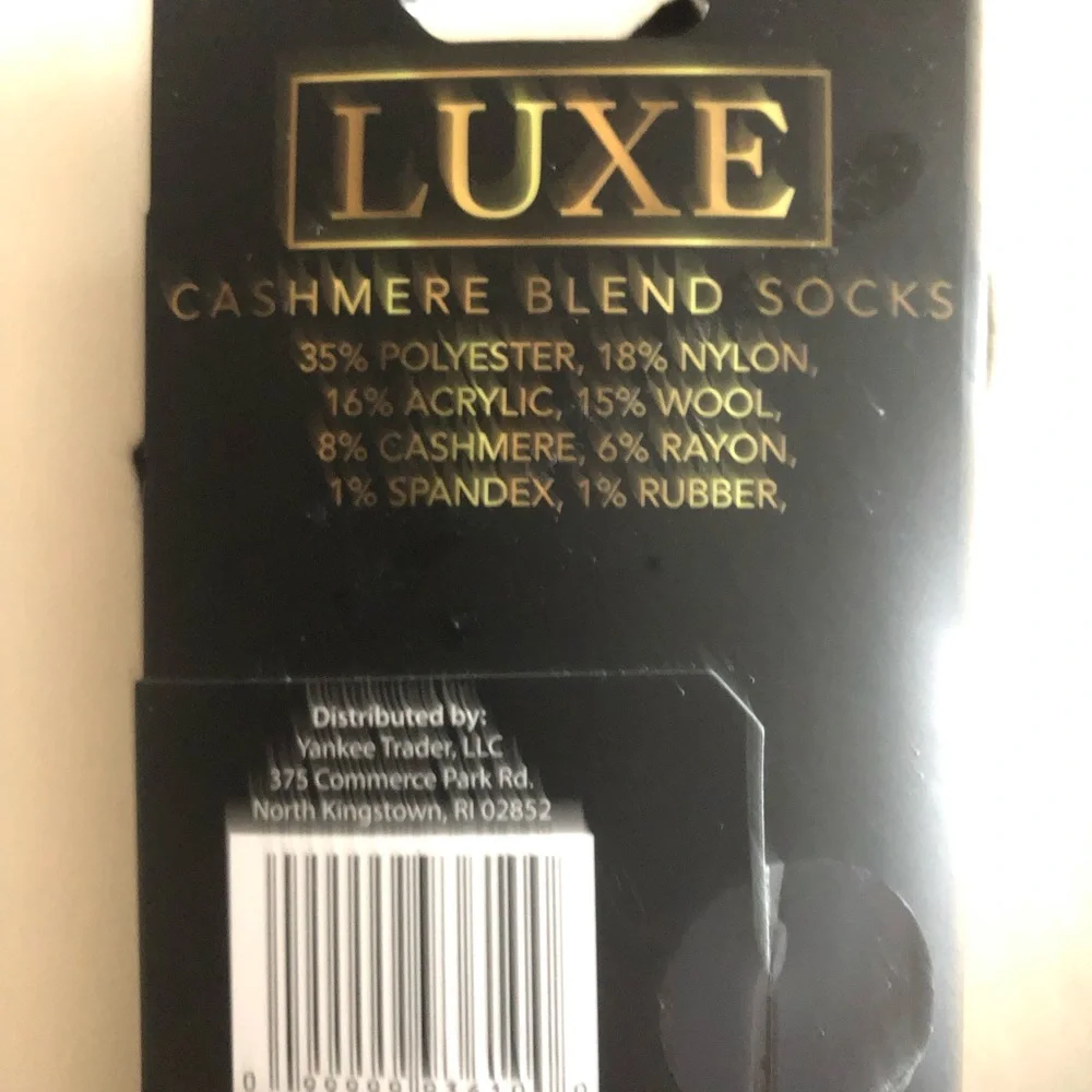 Luxe Black Cashmere Blend Casual Socks